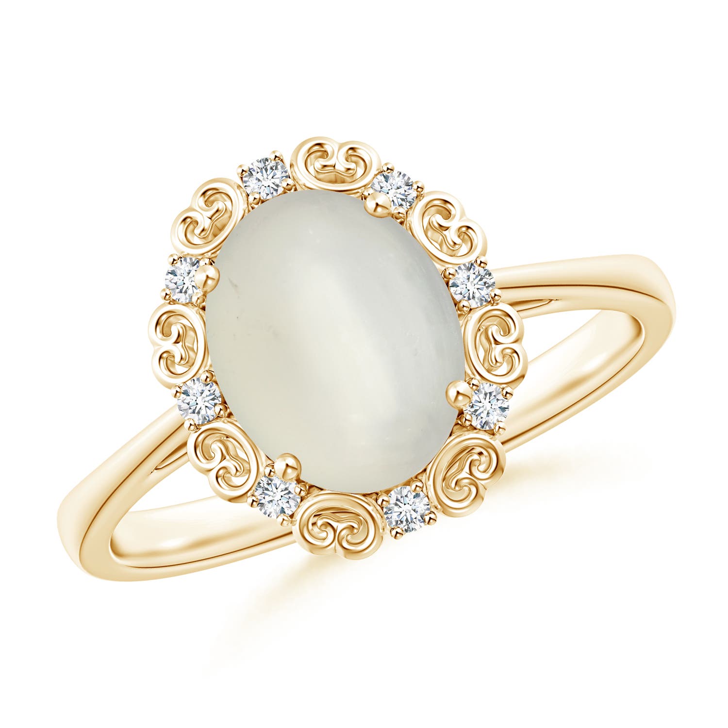 AAA - Moonstone / 1.78 CT / 14 KT Yellow Gold