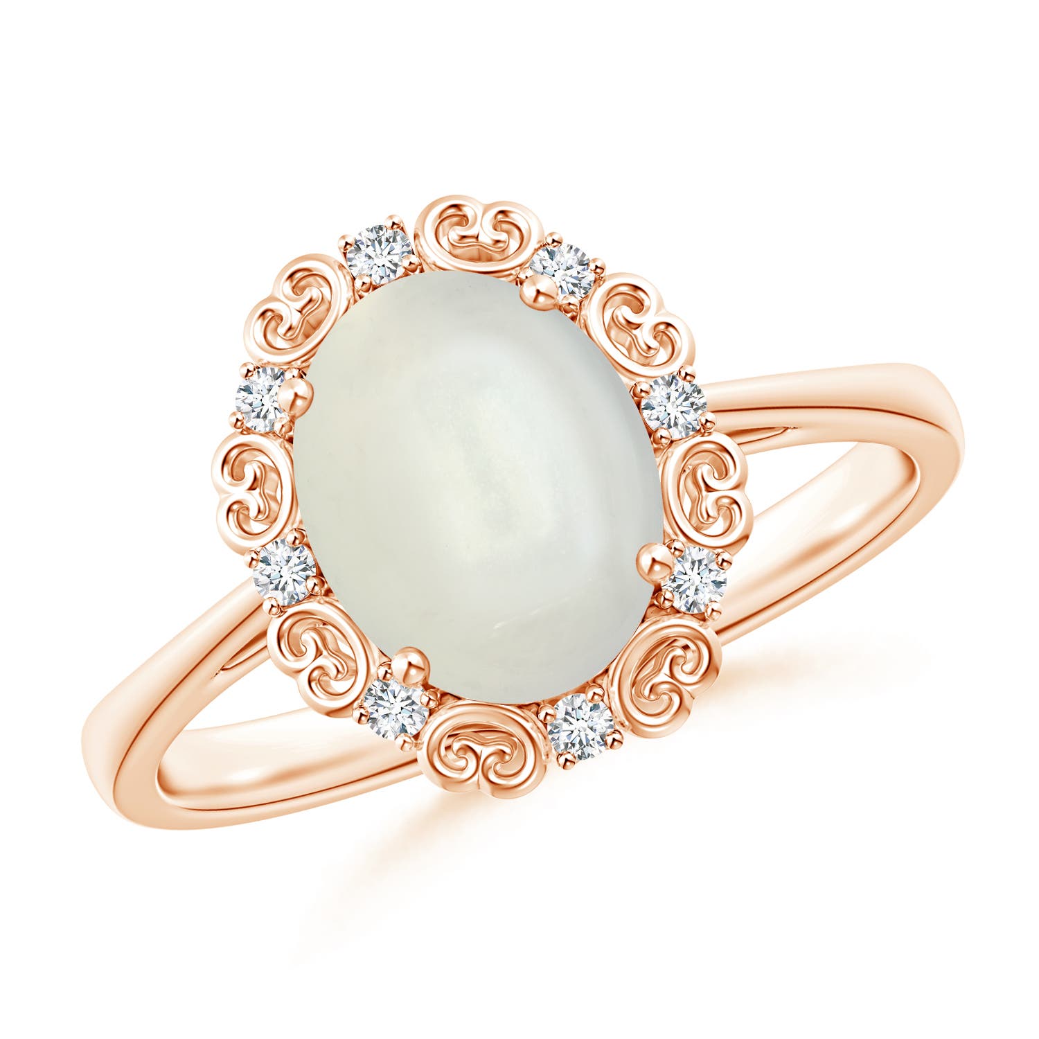 AAAA - Moonstone / 1.78 CT / 14 KT Rose Gold