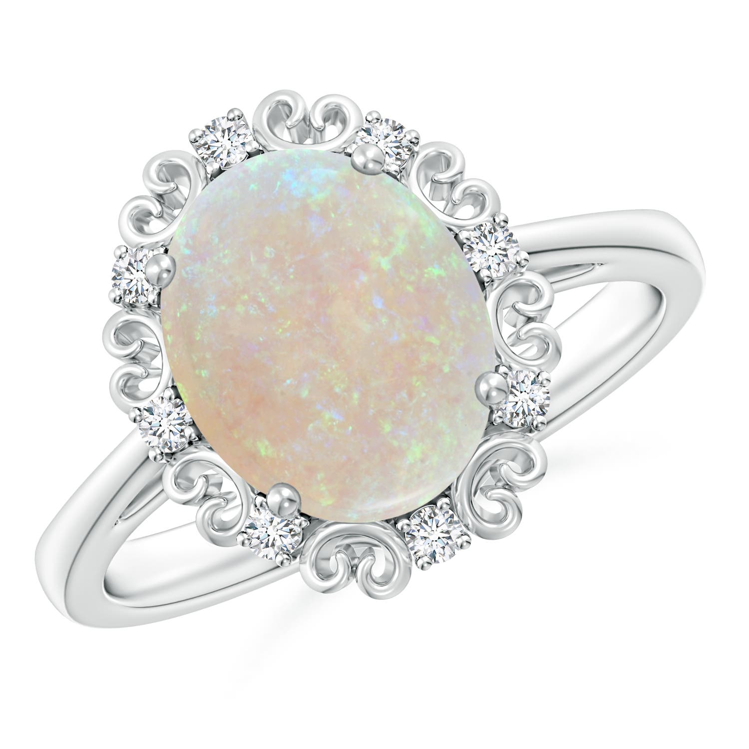 AA - Opal / 1.56 CT / 14 KT White Gold