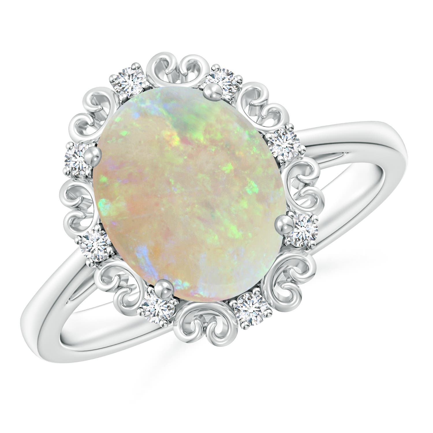 AAA - Opal / 1.56 CT / 14 KT White Gold