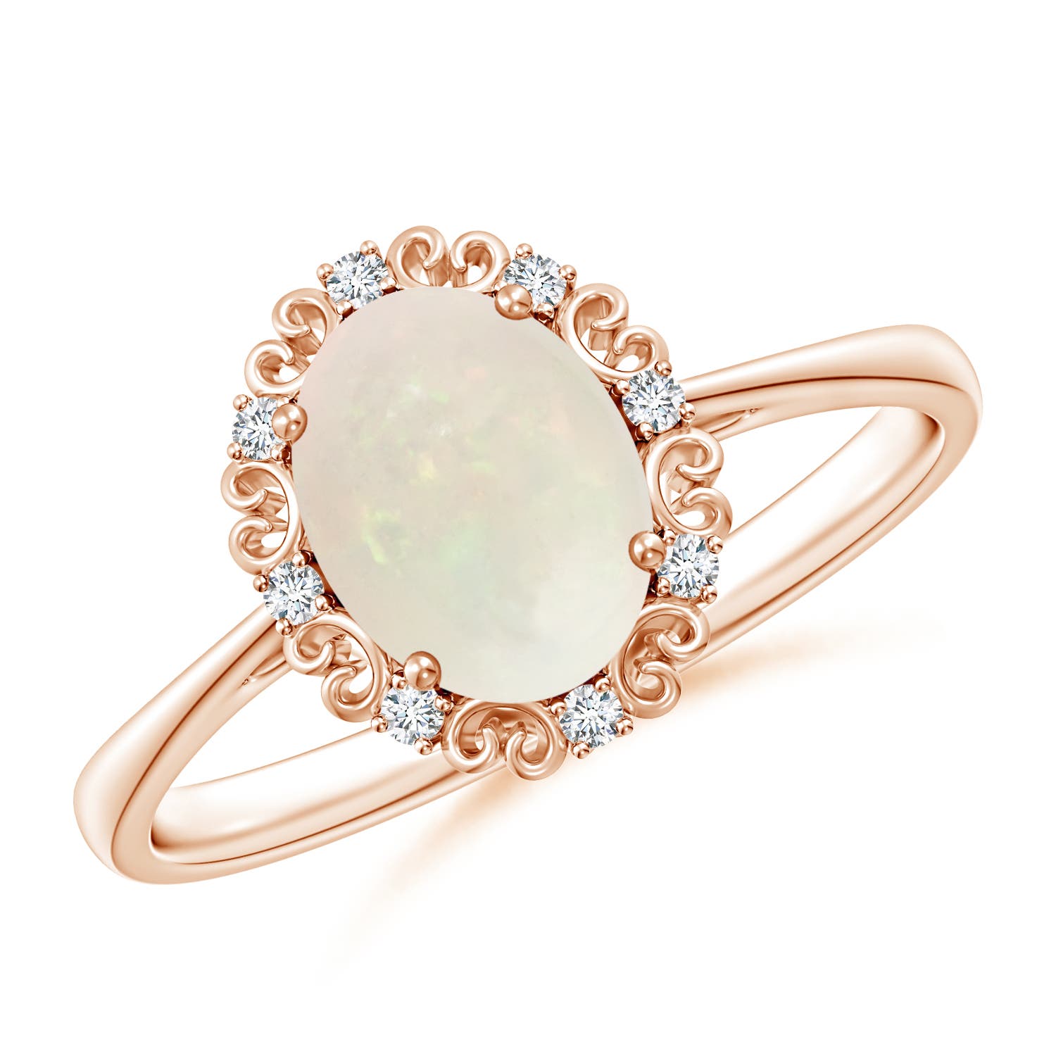 A - Opal / 0.86 CT / 14 KT Rose Gold