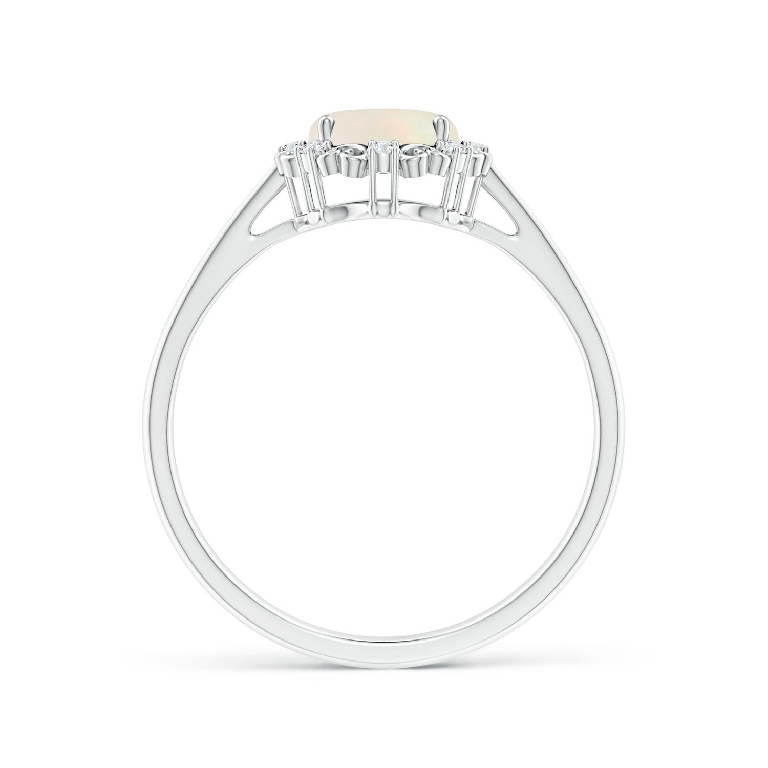 A - Opal / 0.86 CT / 14 KT White Gold