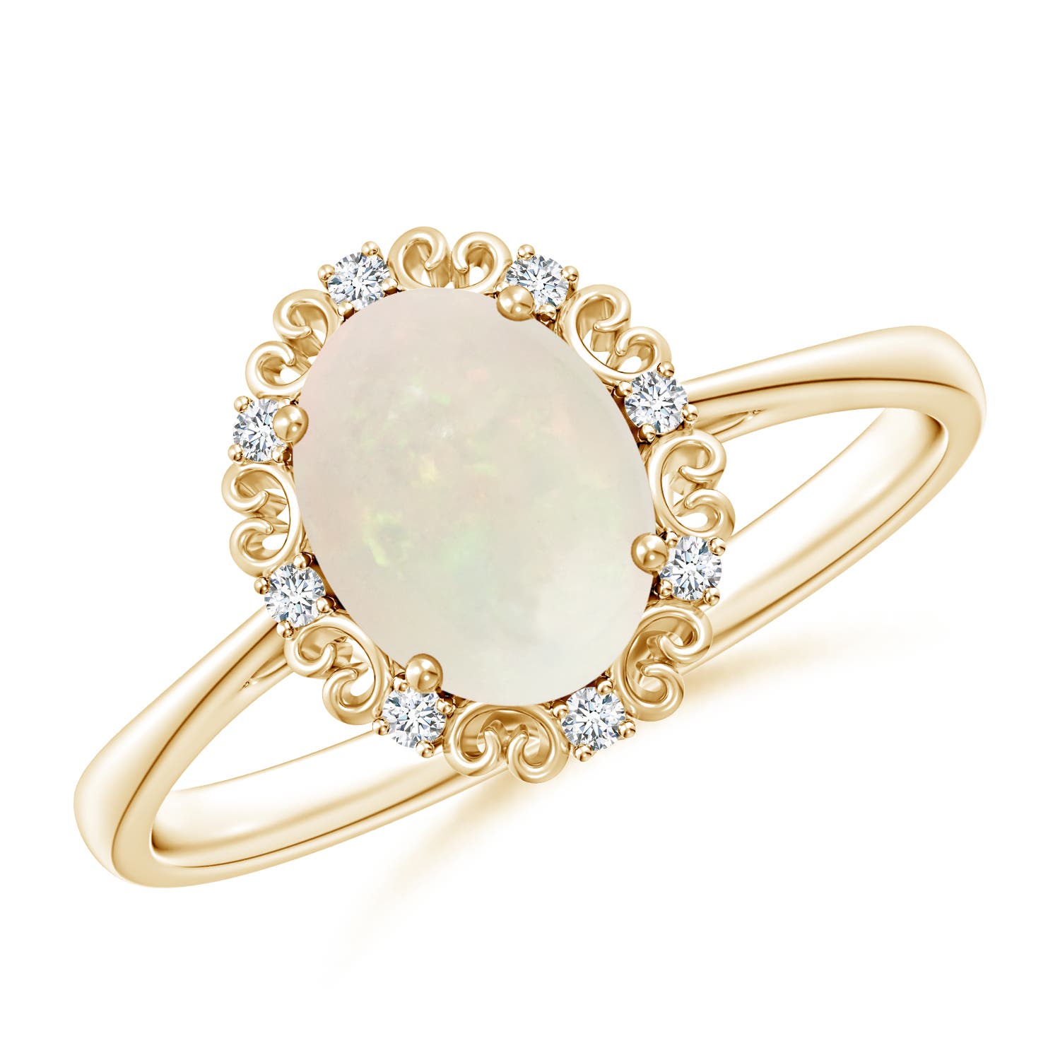 A - Opal / 0.86 CT / 14 KT Yellow Gold