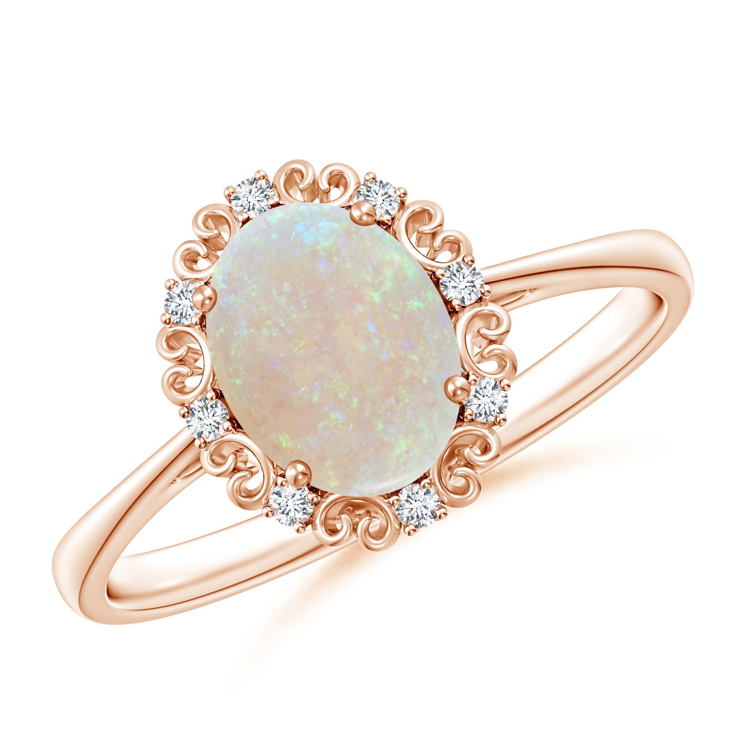 AA - Opal / 0.86 CT / 14 KT Rose Gold