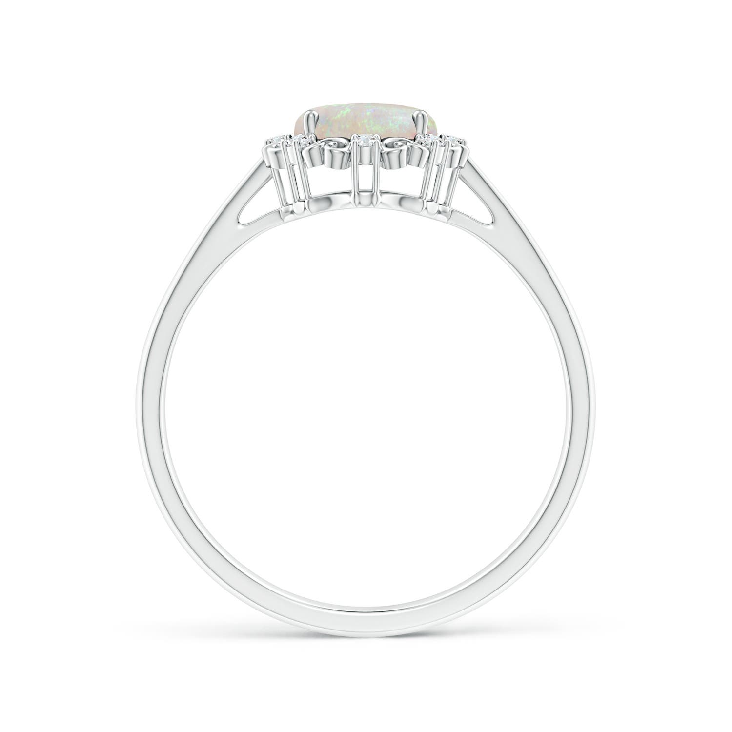 AA - Opal / 0.86 CT / 14 KT White Gold