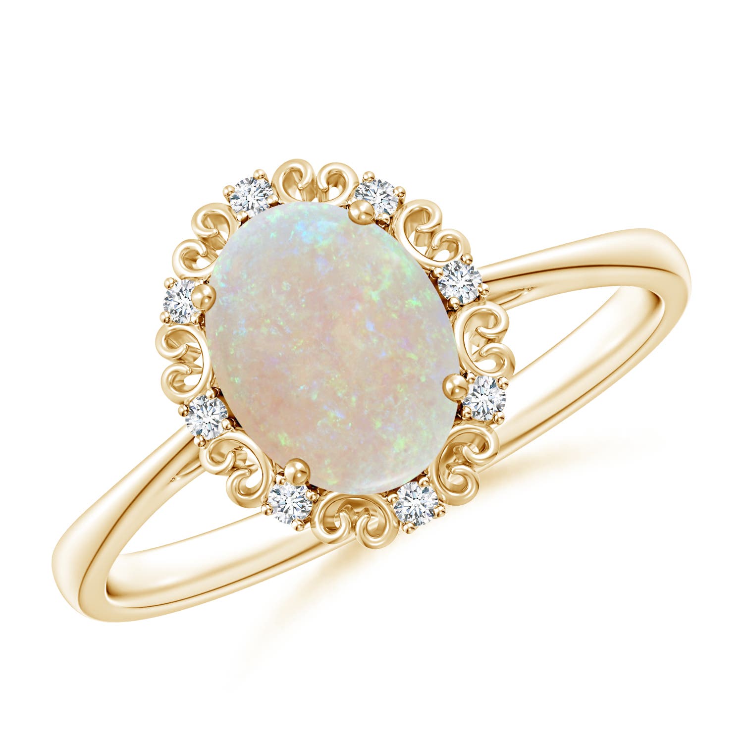 AA - Opal / 0.86 CT / 14 KT Yellow Gold