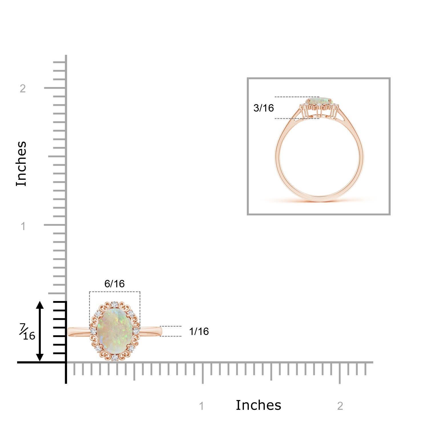 AAA - Opal / 0.86 CT / 14 KT Rose Gold