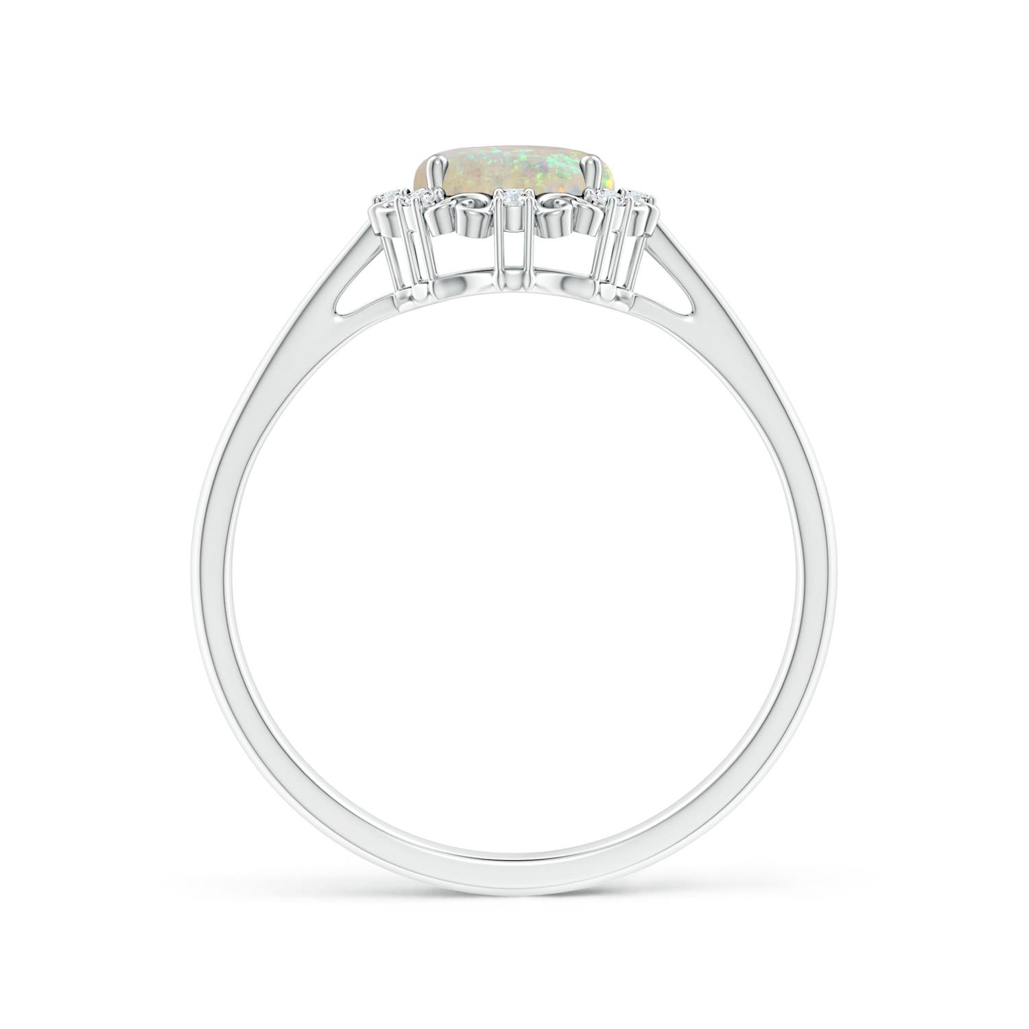 AAA - Opal / 0.86 CT / 14 KT White Gold