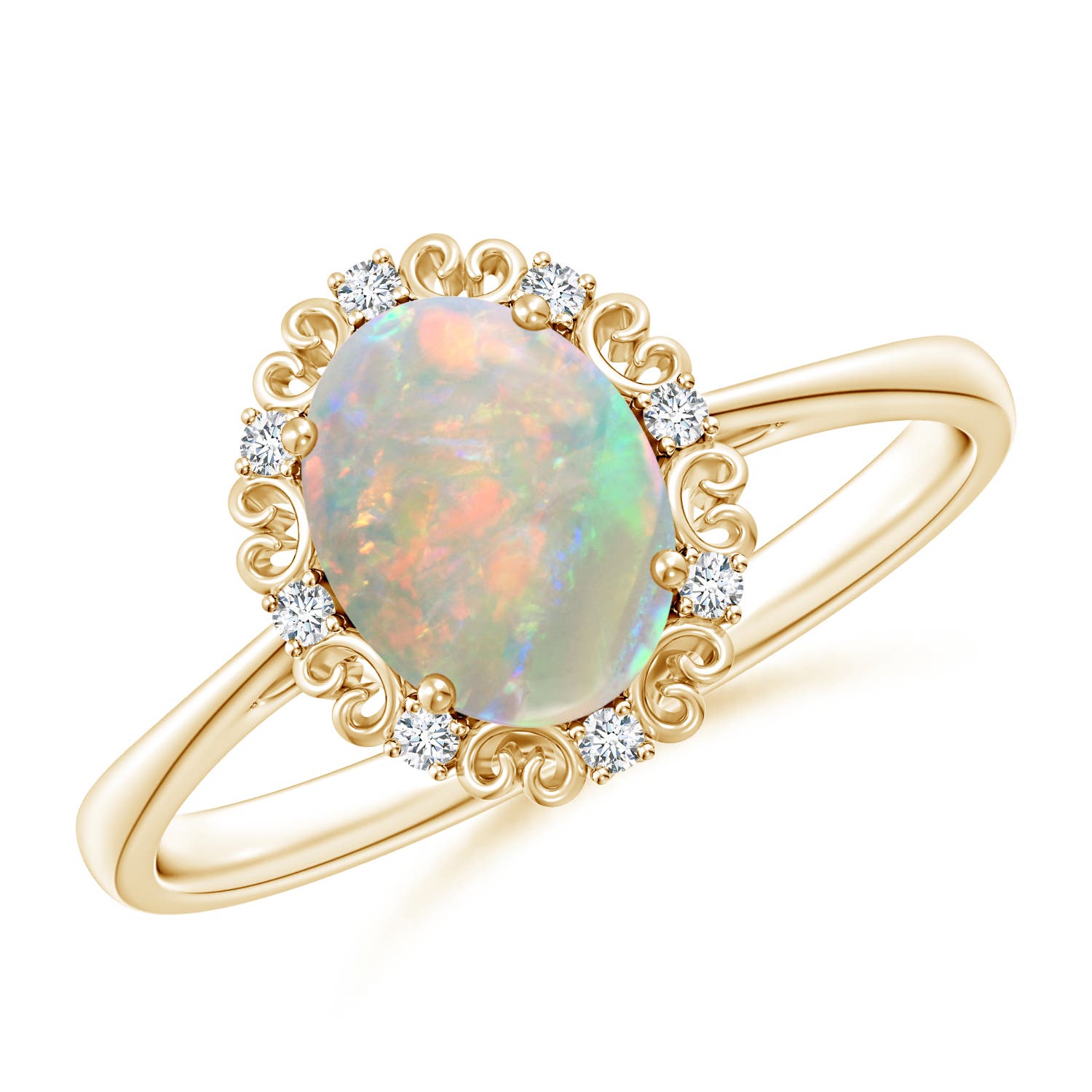 AAAA - Opal / 0.86 CT / 14 KT Yellow Gold