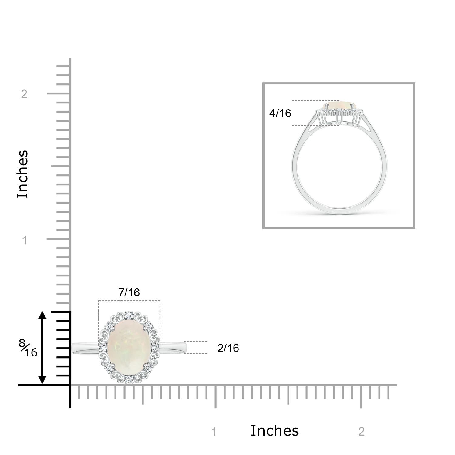 A - Opal / 1.18 CT / 14 KT White Gold