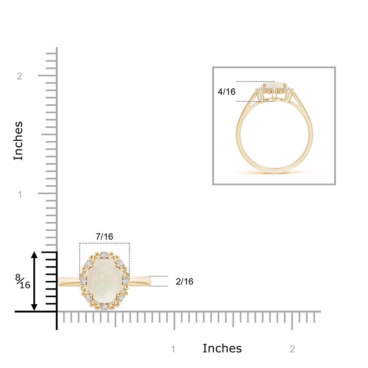 A - Opal / 1.18 CT / 14 KT Yellow Gold