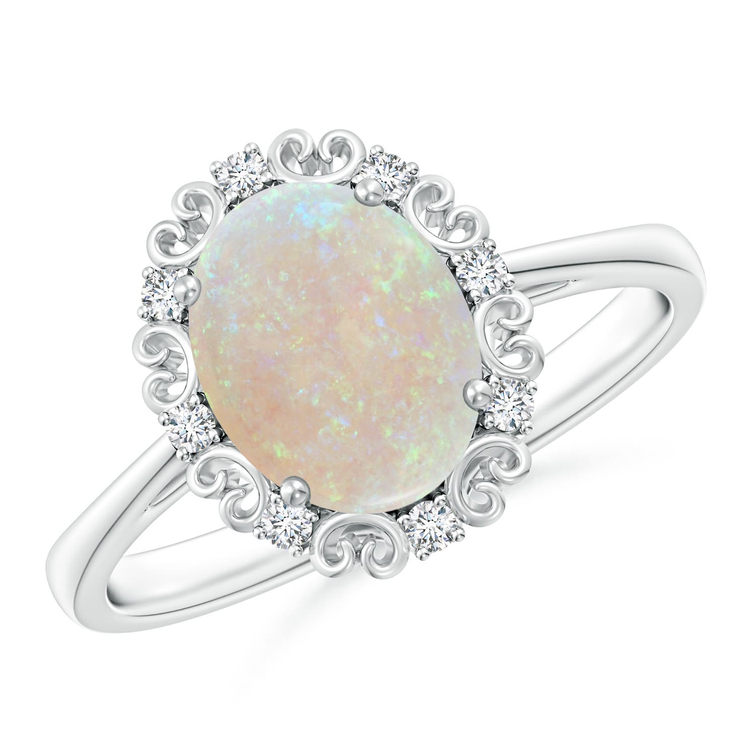 AA - Opal / 1.18 CT / 14 KT White Gold