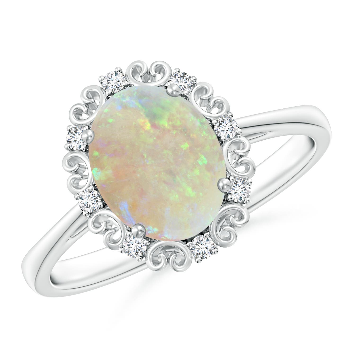 AAA - Opal / 1.18 CT / 14 KT White Gold