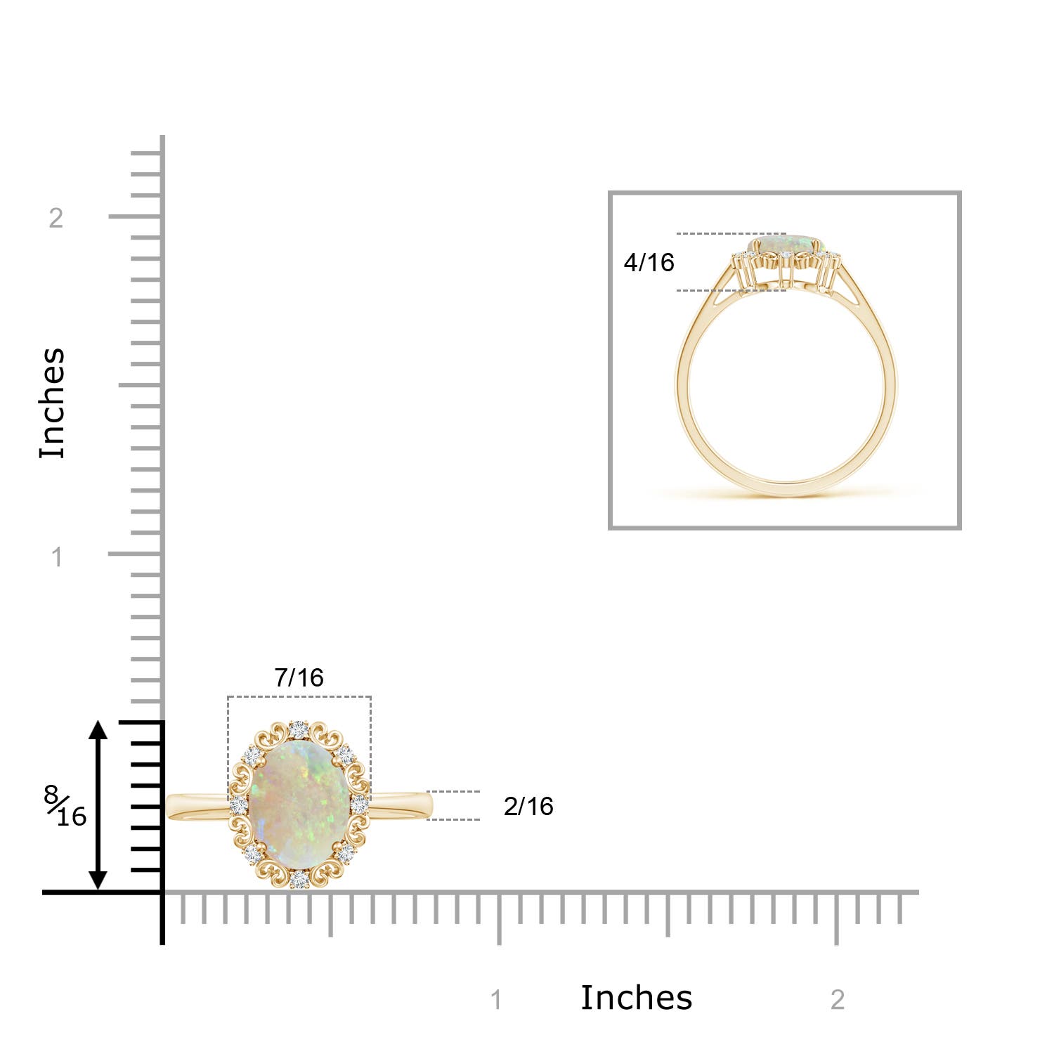 AAA - Opal / 1.18 CT / 14 KT Yellow Gold