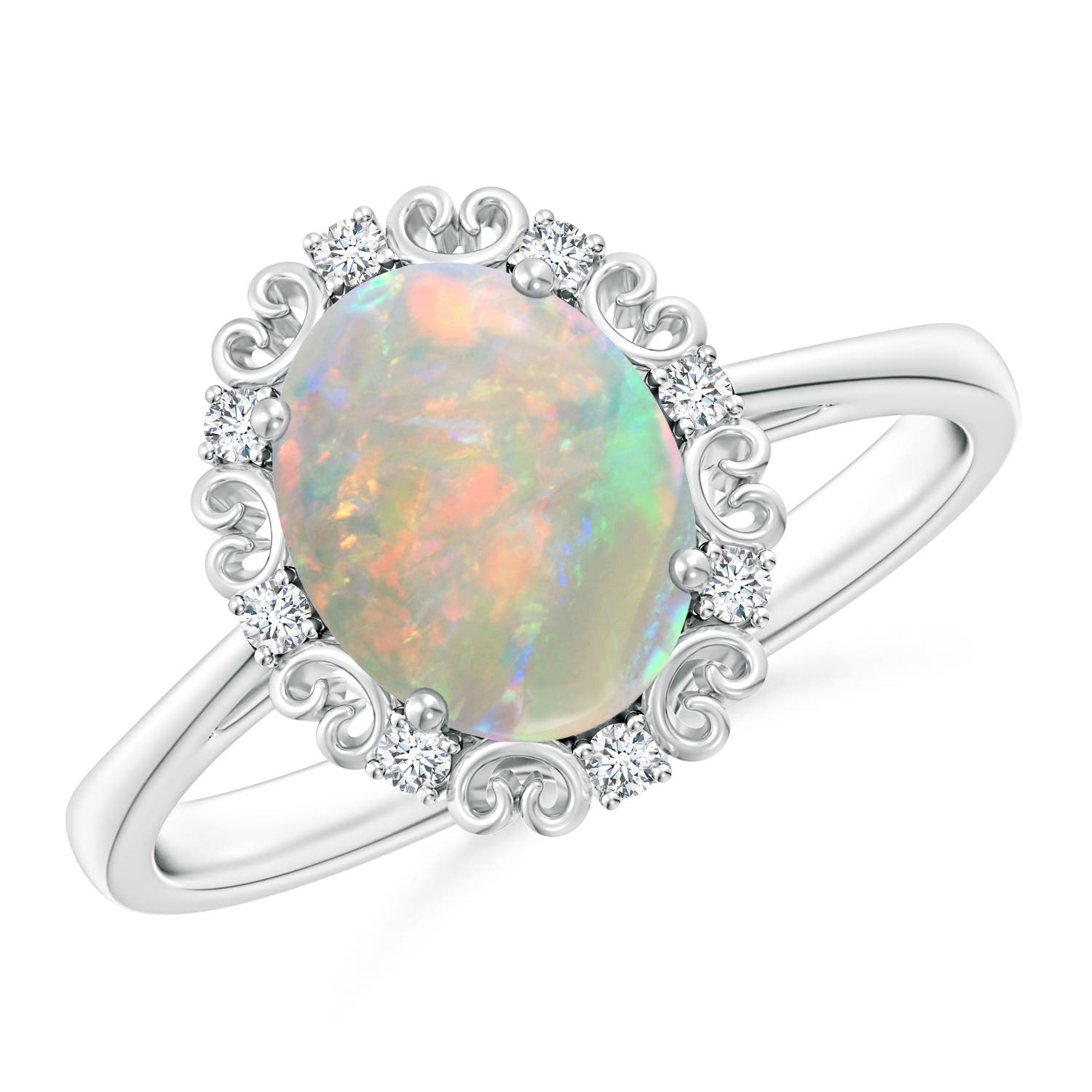 AAAA - Opal / 1.18 CT / 14 KT White Gold