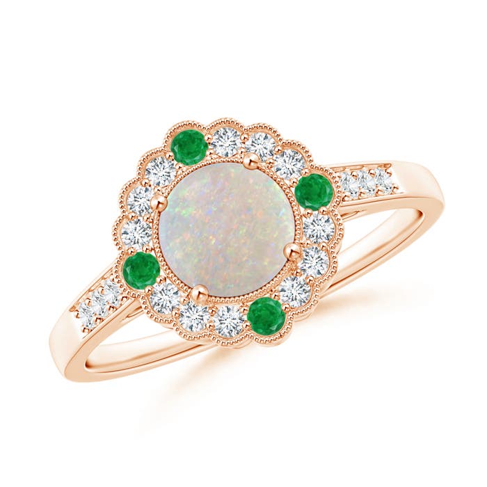 AA - Opal / 0.81 CT / 14 KT Rose Gold