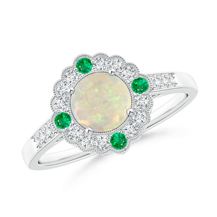 AAA - Opal / 0.81 CT / 14 KT White Gold