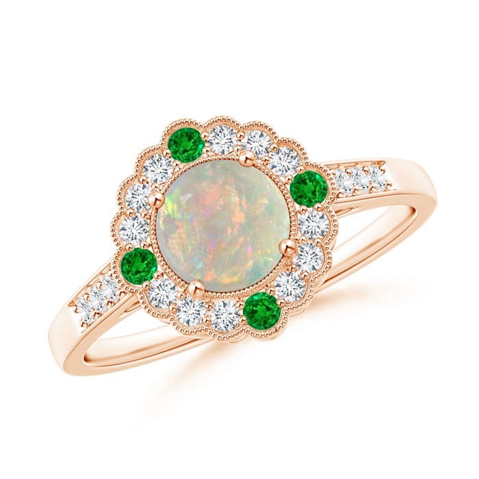 AAAA - Opal / 0.81 CT / 14 KT Rose Gold