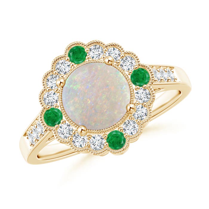 AA - Opal / 1.25 CT / 14 KT Yellow Gold