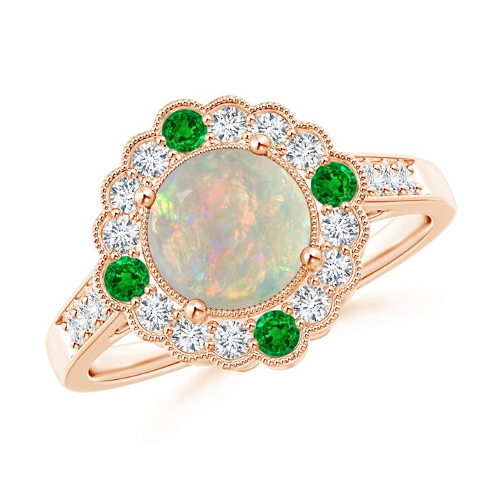 AAAA - Opal / 1.25 CT / 14 KT Rose Gold