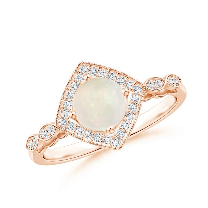 A - Opal / 0.66 CT / 14 KT Rose Gold