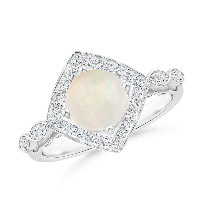 A - Opal / 1.01 CT / 14 KT White Gold