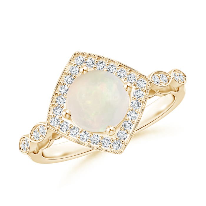 A - Opal / 1.01 CT / 14 KT Yellow Gold