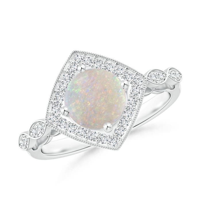 AA - Opal / 1.01 CT / 14 KT White Gold