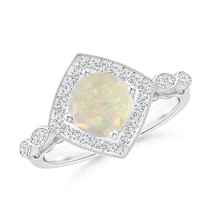 AAA - Opal / 1.01 CT / 14 KT White Gold