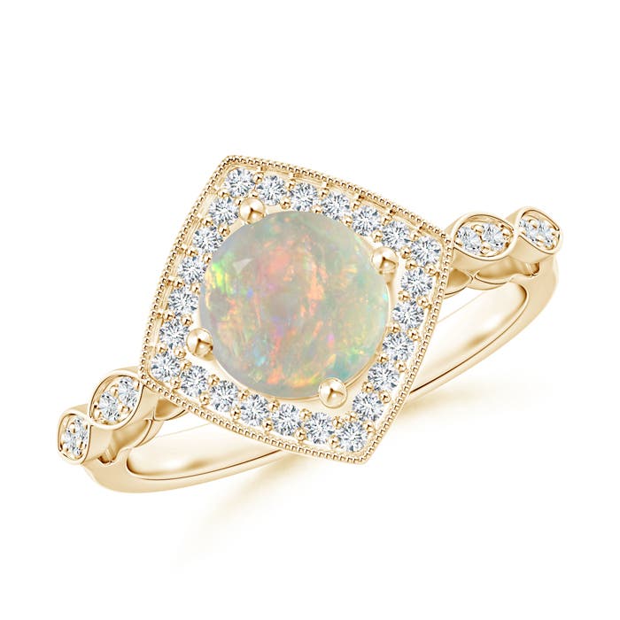 AAAA - Opal / 1.01 CT / 14 KT Yellow Gold