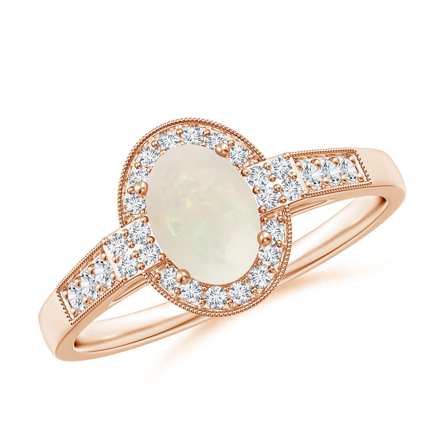 A - Opal / 0.77 CT / 14 KT Rose Gold