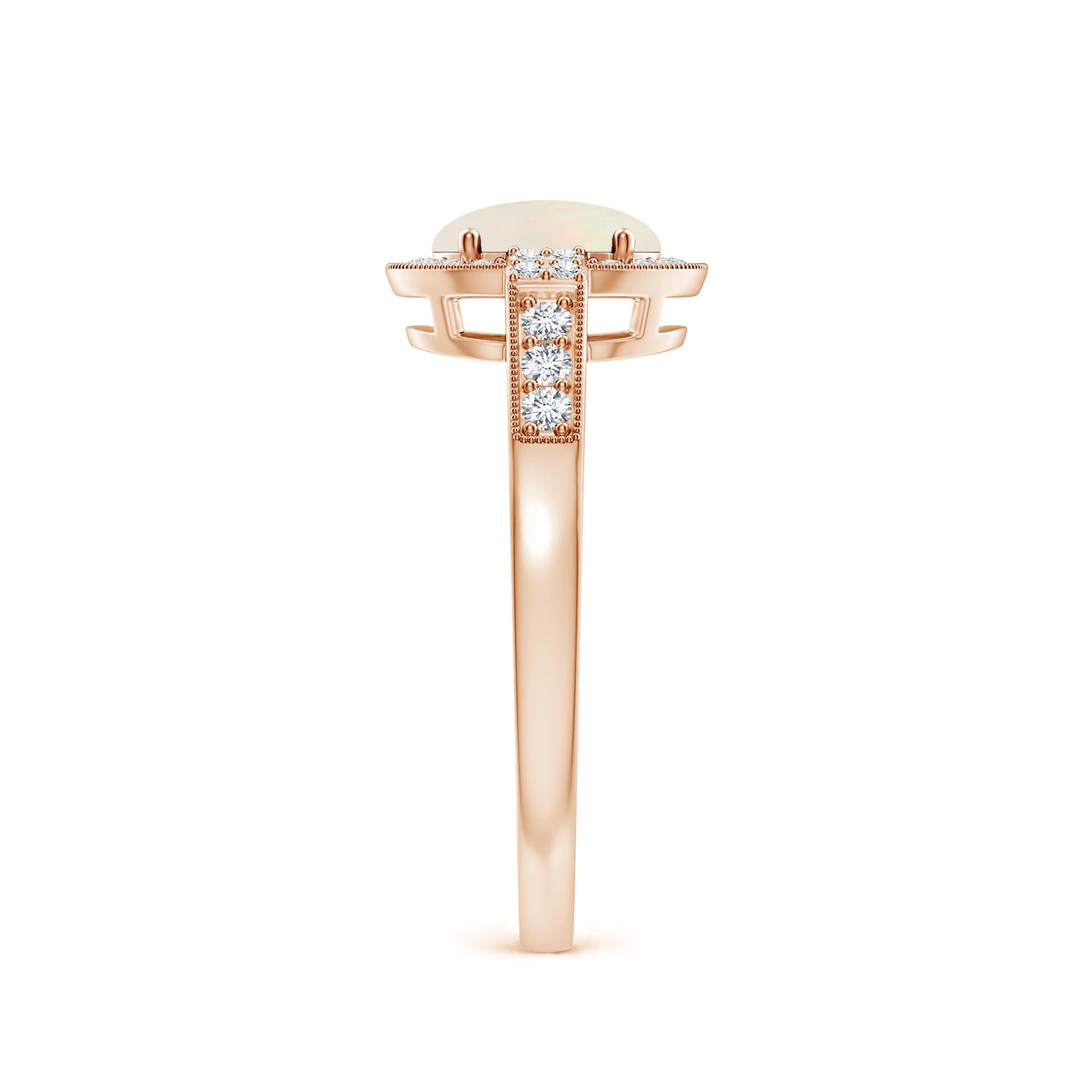 A - Opal / 0.77 CT / 14 KT Rose Gold