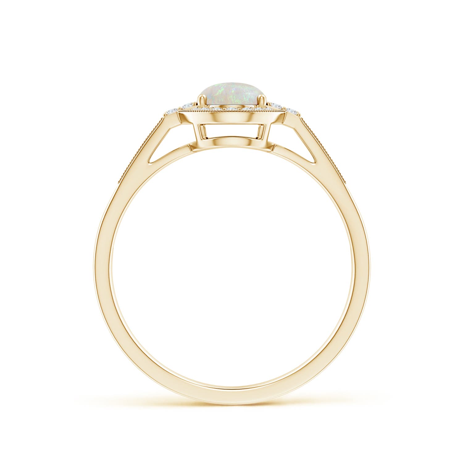 AA - Opal / 0.77 CT / 14 KT Yellow Gold