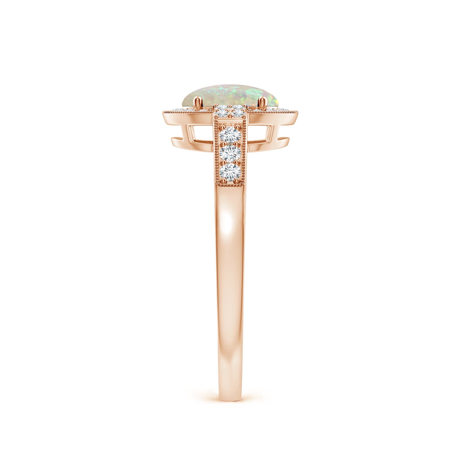 AAA - Opal / 0.77 CT / 14 KT Rose Gold