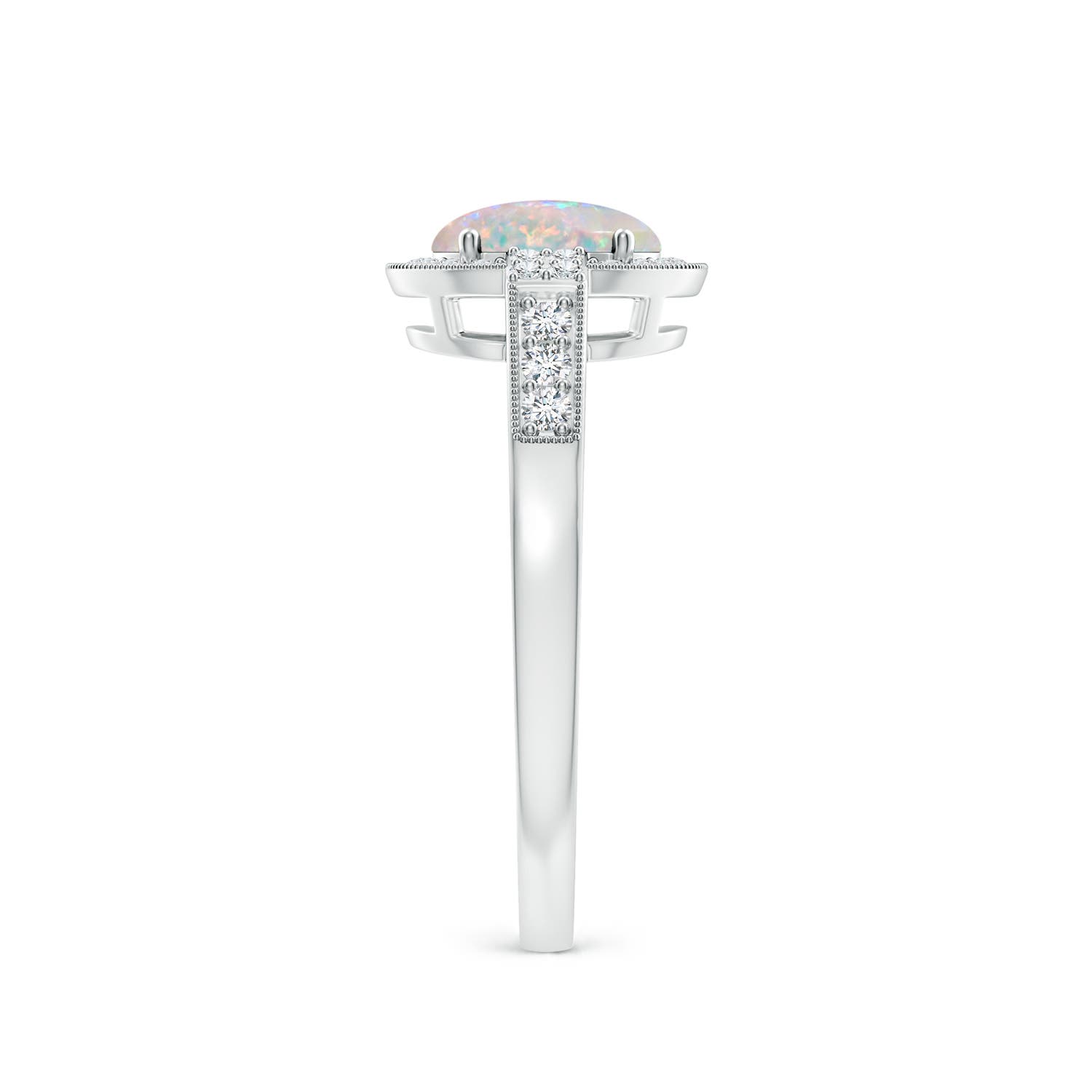 AAAA - Opal / 0.77 CT / 14 KT White Gold