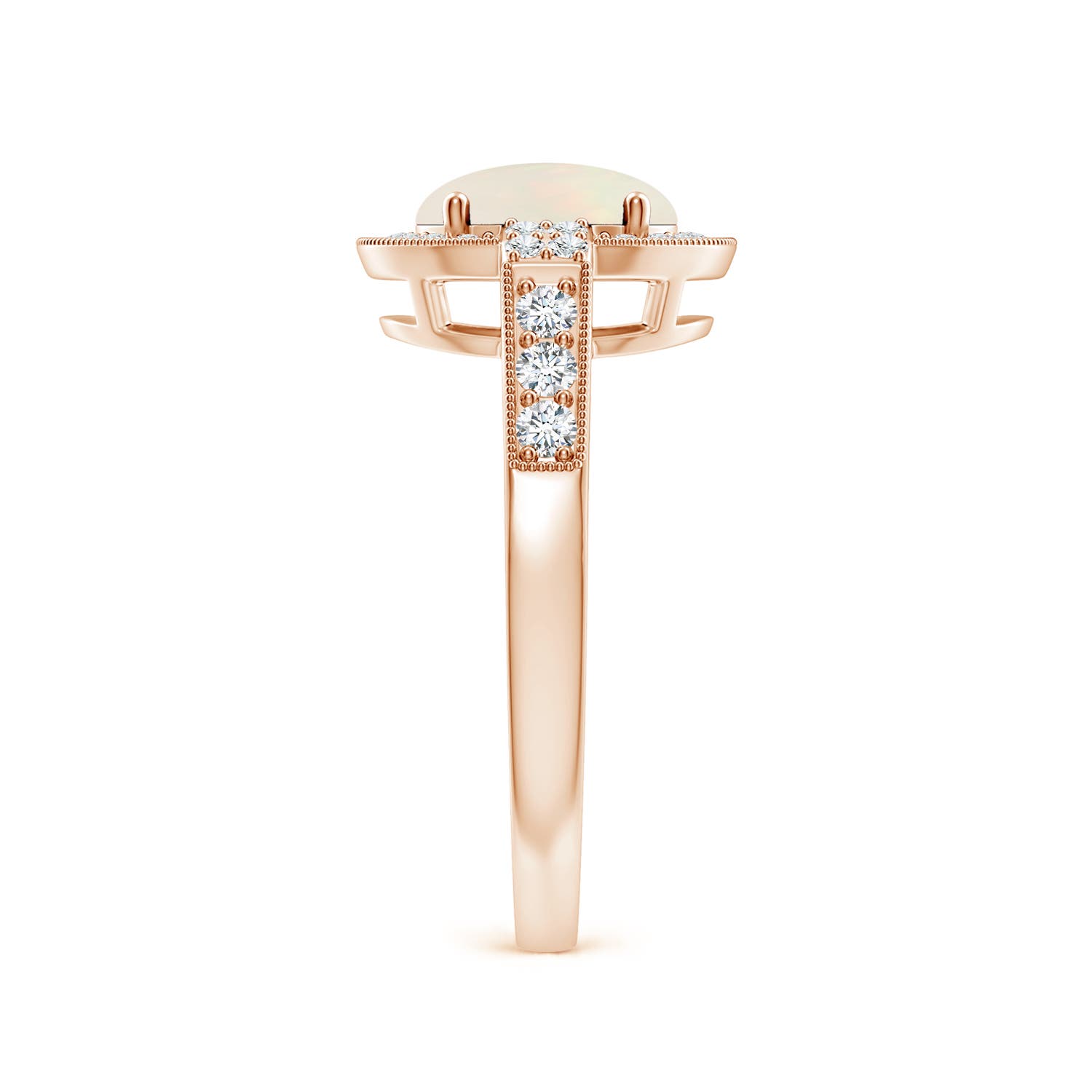 A - Opal / 1.25 CT / 14 KT Rose Gold