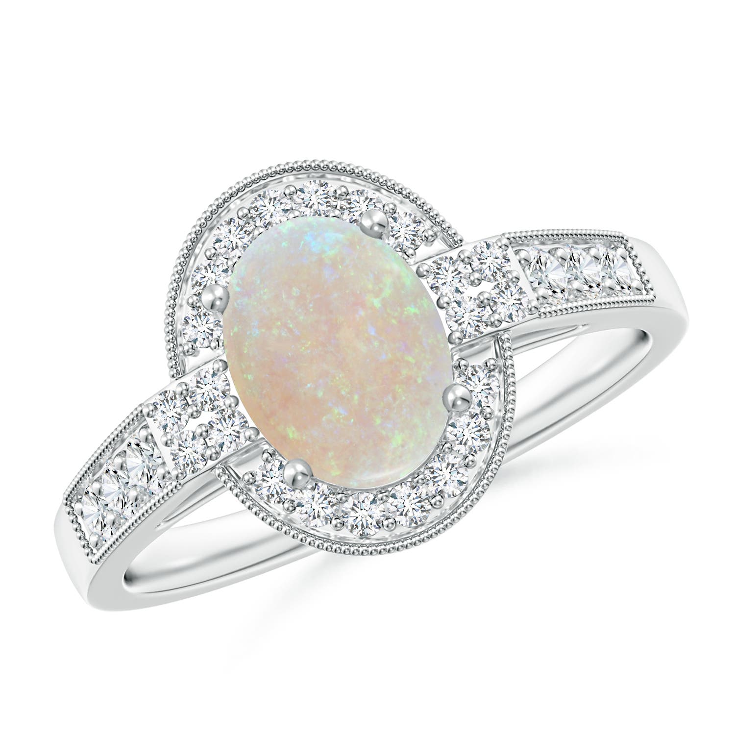 AA - Opal / 1.25 CT / 14 KT White Gold