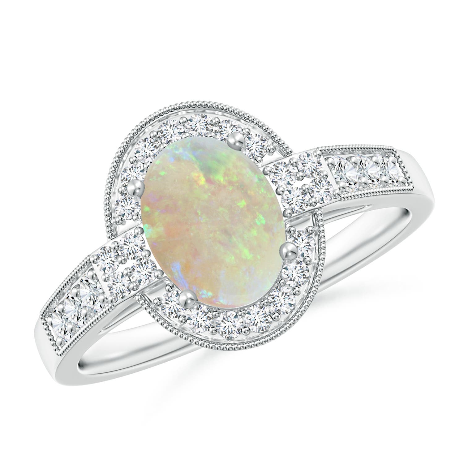 AAA - Opal / 1.25 CT / 14 KT White Gold