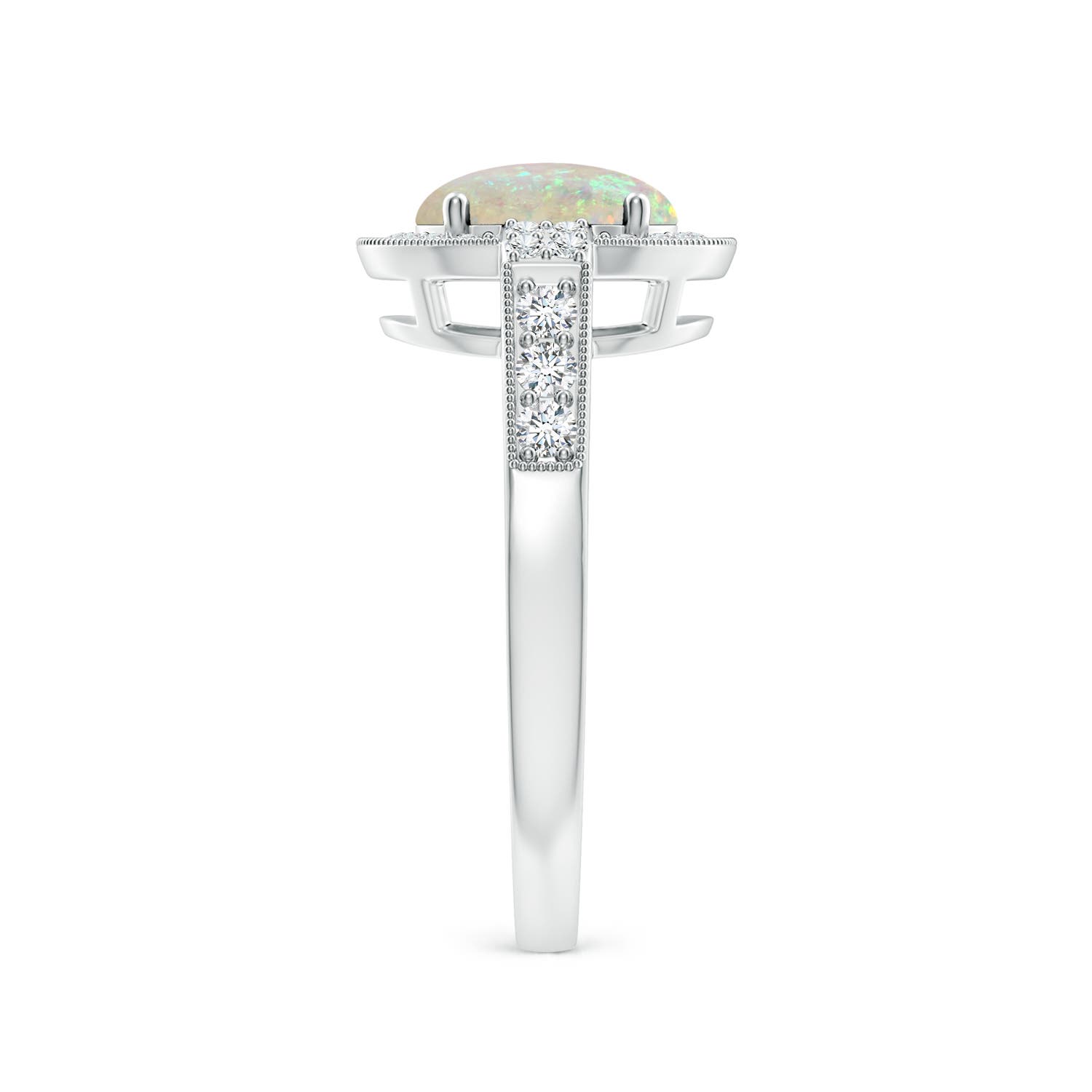 AAA - Opal / 1.25 CT / 14 KT White Gold