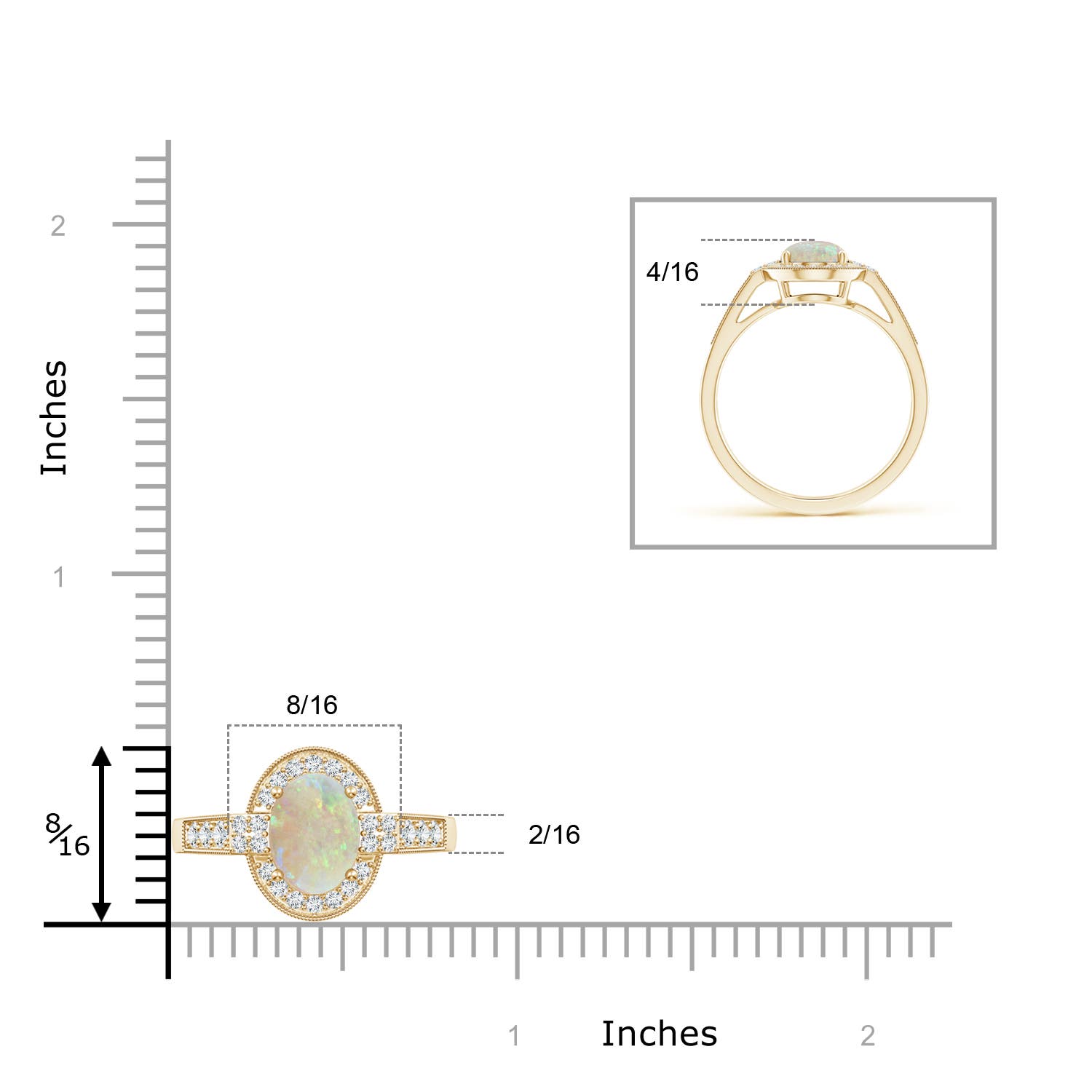 AAA - Opal / 1.25 CT / 14 KT Yellow Gold