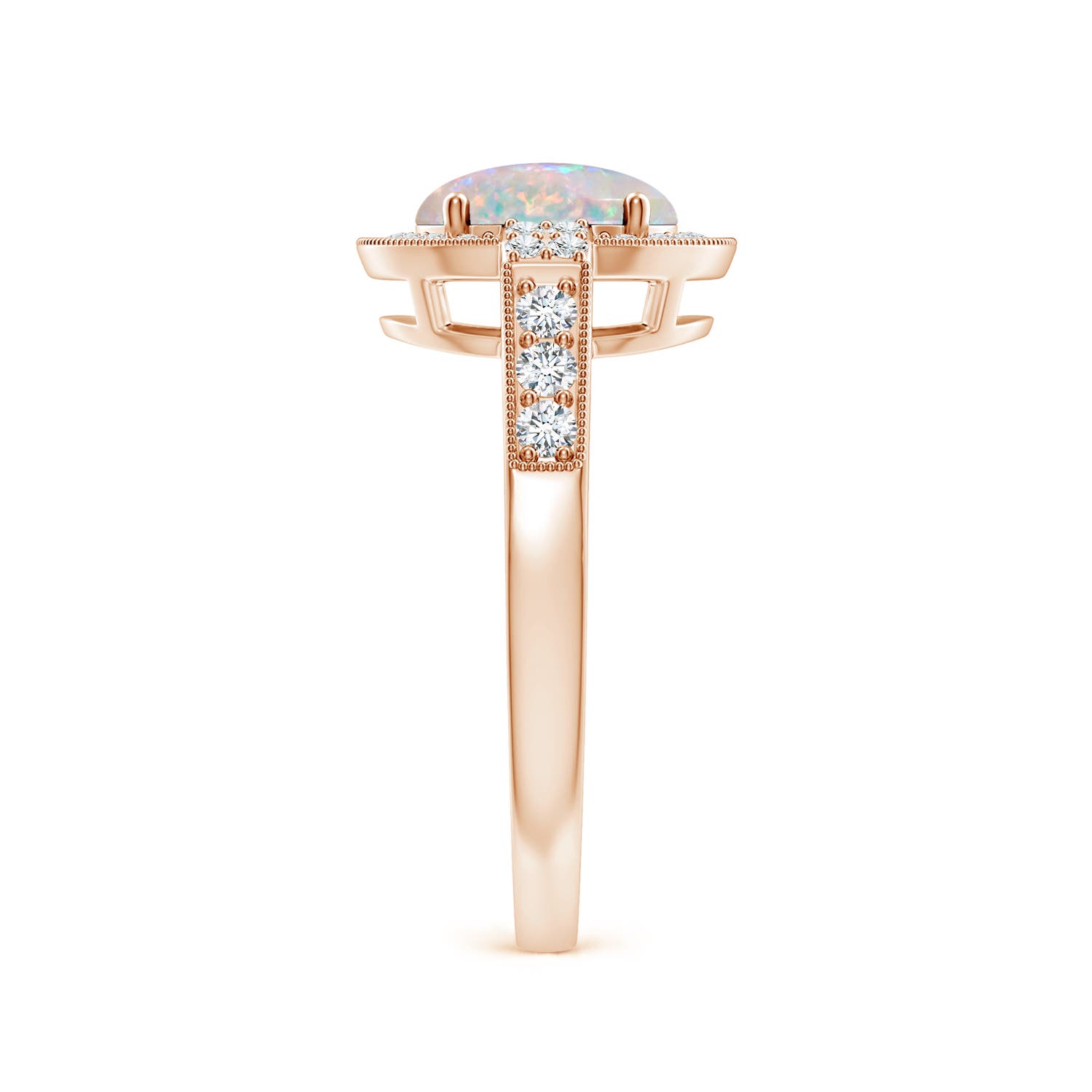 AAAA - Opal / 1.25 CT / 14 KT Rose Gold