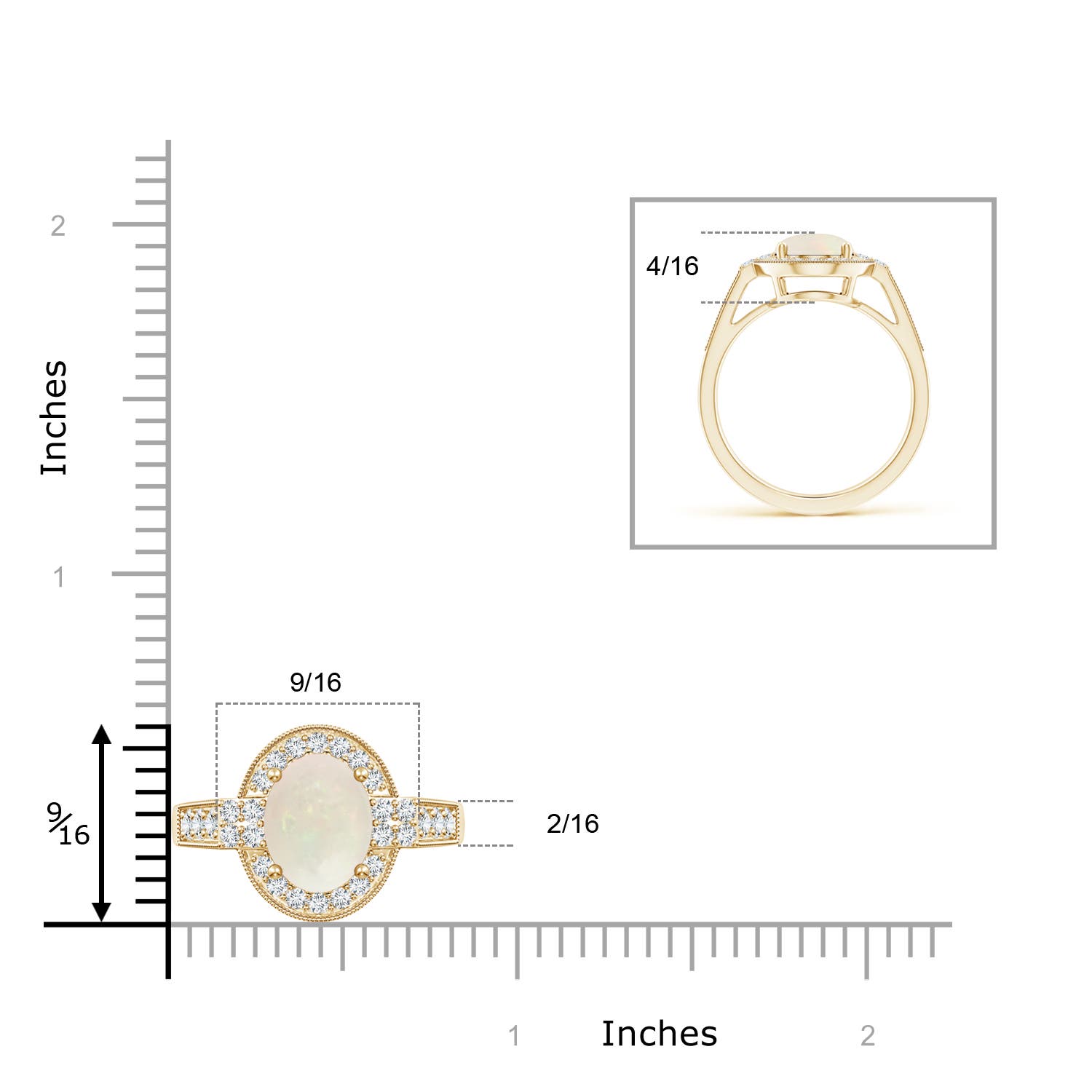 A - Opal / 1.72 CT / 14 KT Yellow Gold