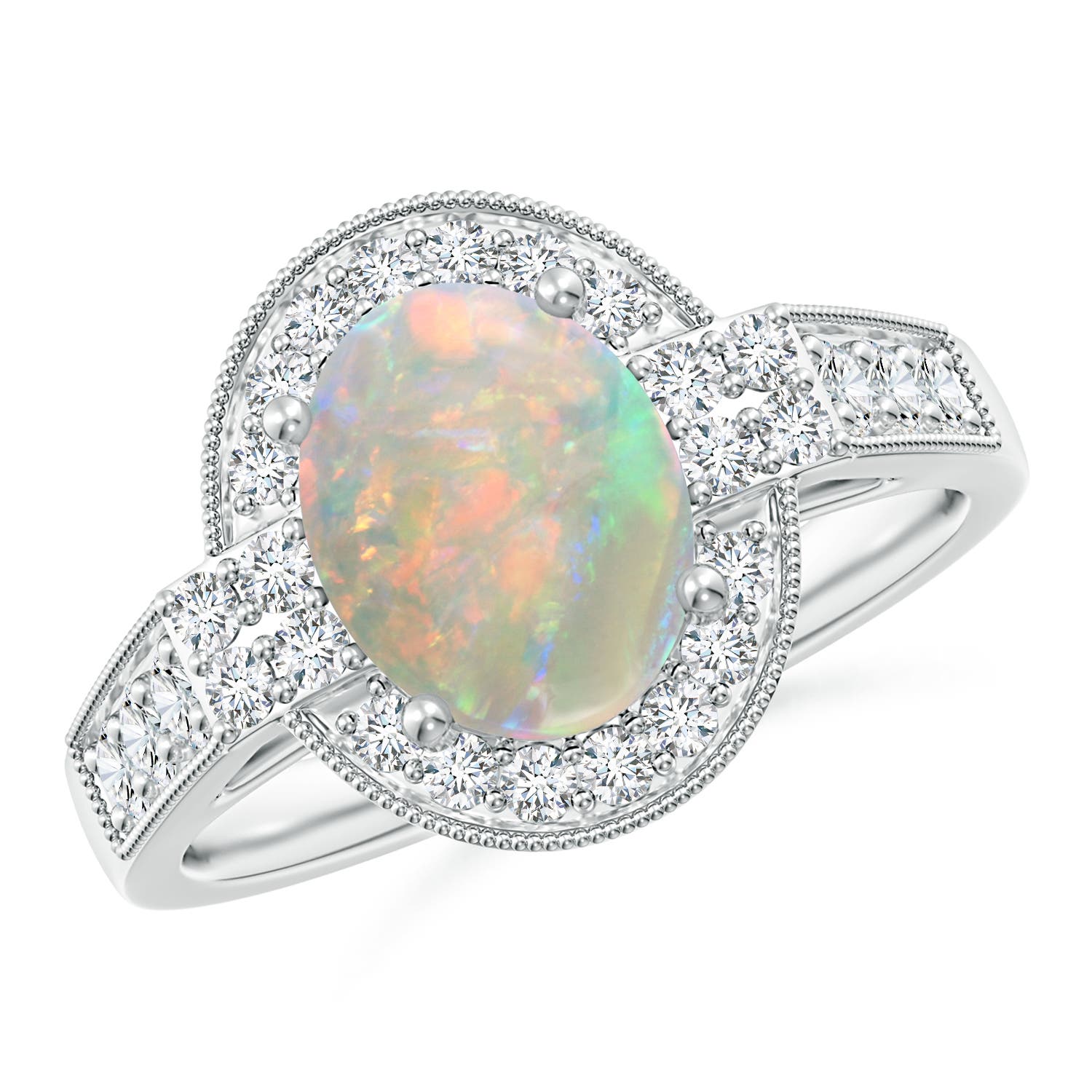 AAAA - Opal / 1.72 CT / 14 KT White Gold