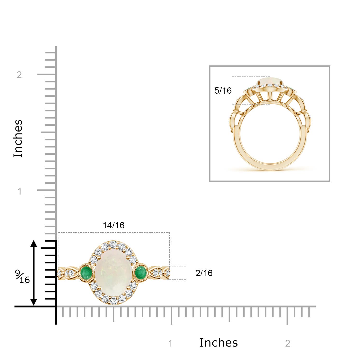 A - Opal / 1.98 CT / 14 KT Yellow Gold