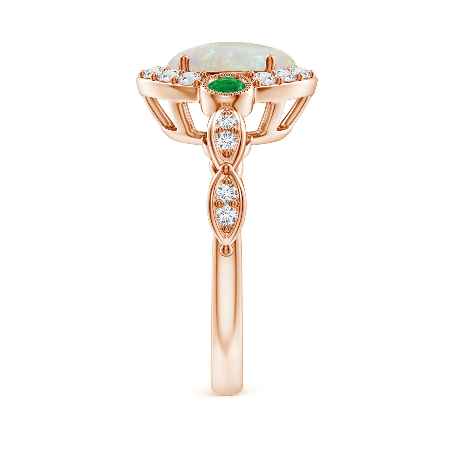 AA - Opal / 1.98 CT / 14 KT Rose Gold