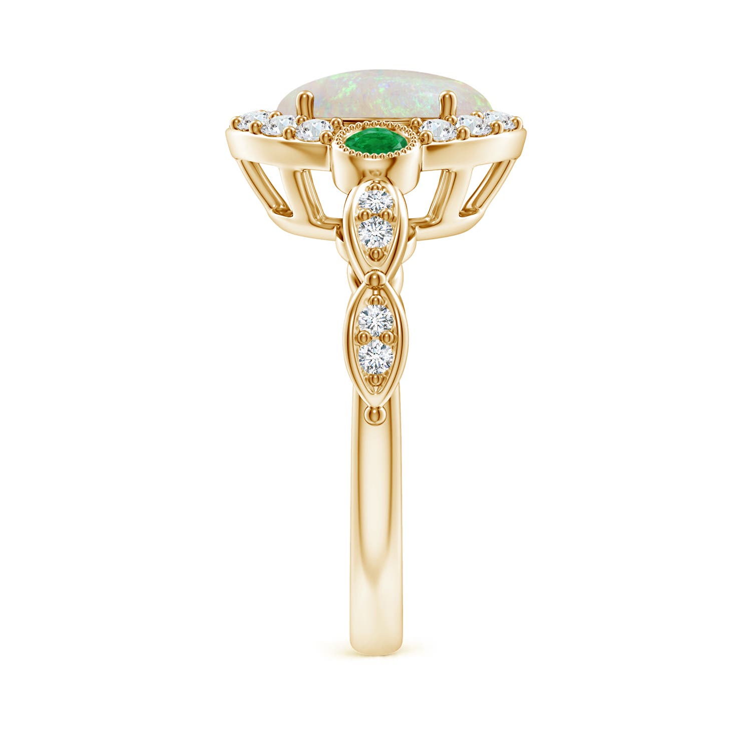 AA - Opal / 1.98 CT / 14 KT Yellow Gold