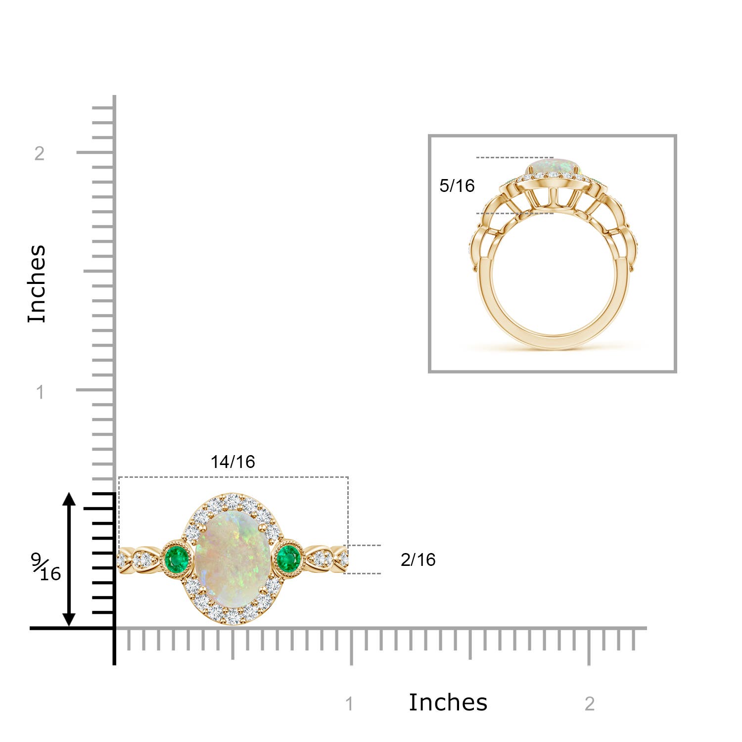 AAA - Opal / 1.98 CT / 14 KT Yellow Gold