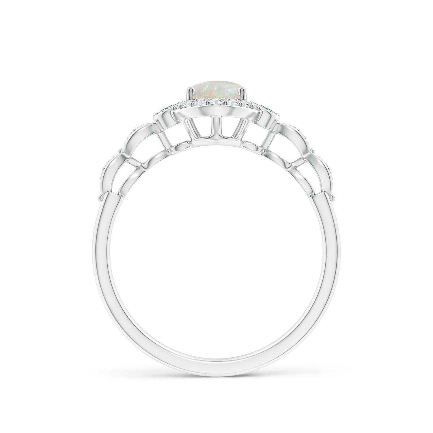 AA - Opal / 0.66 CT / 14 KT White Gold