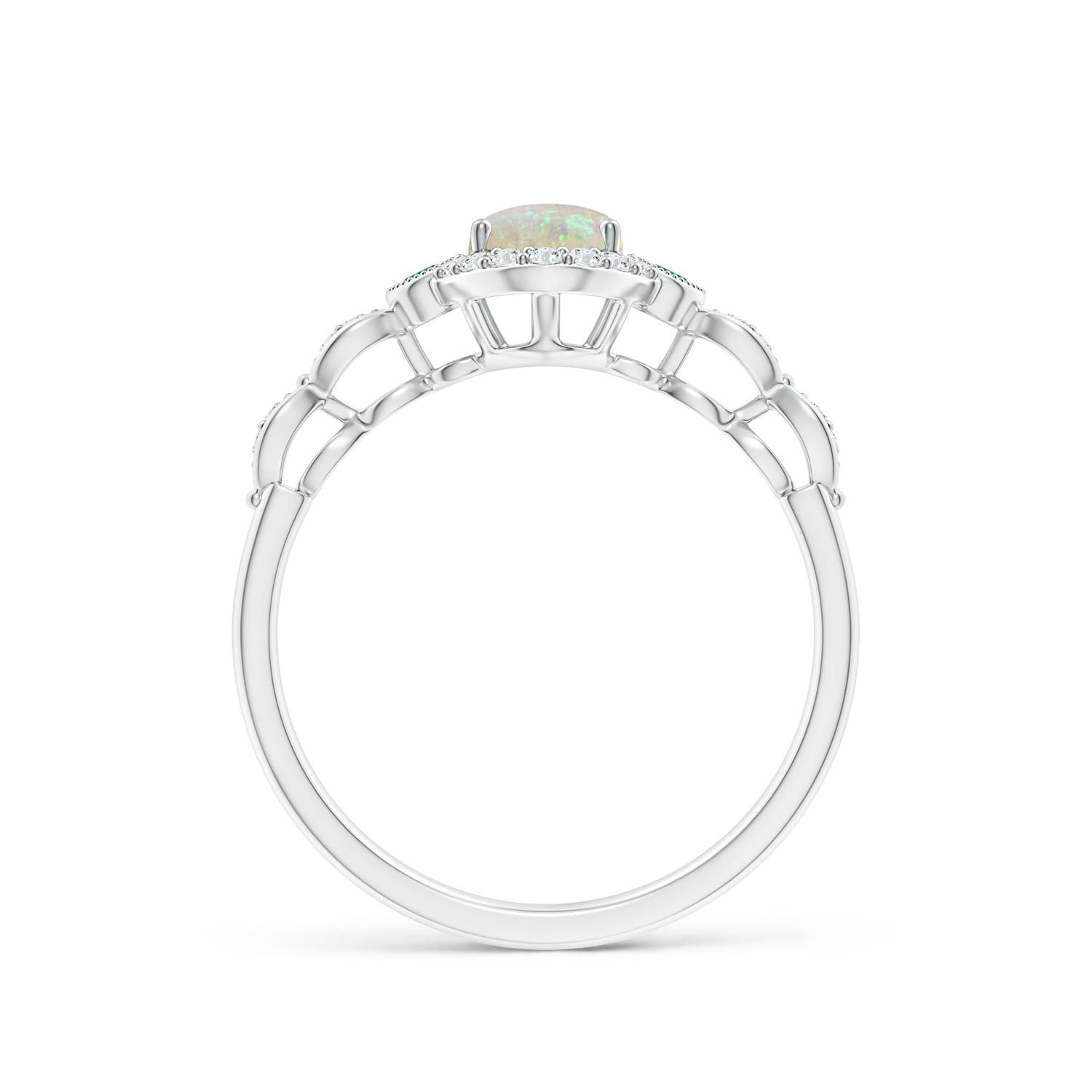 AAA - Opal / 0.66 CT / 14 KT White Gold