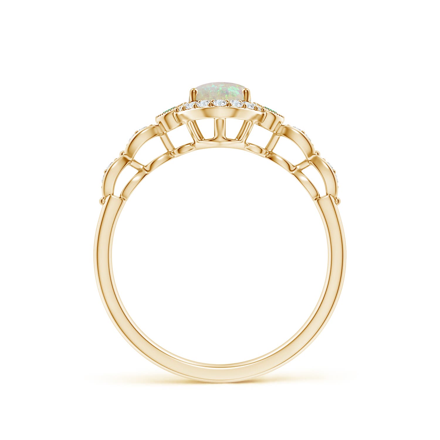 AAA - Opal / 0.66 CT / 14 KT Yellow Gold